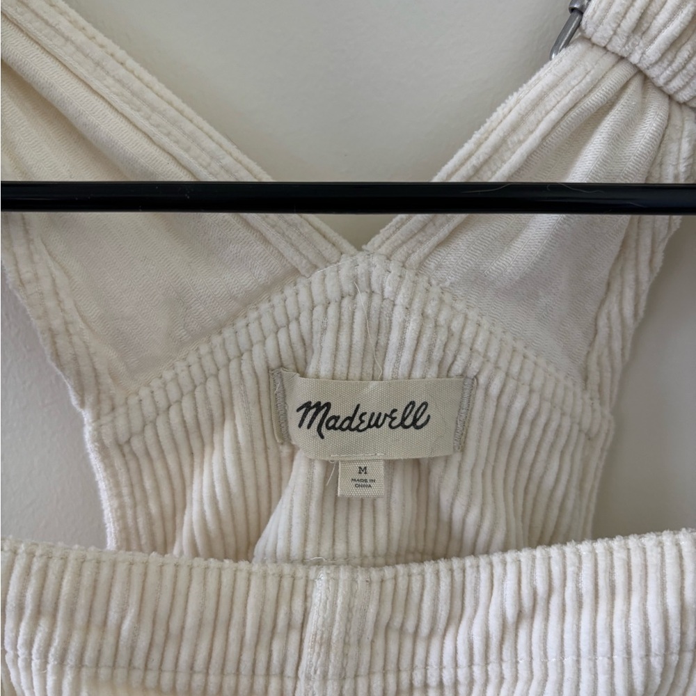 Madewell Cream Corduroy Overalls